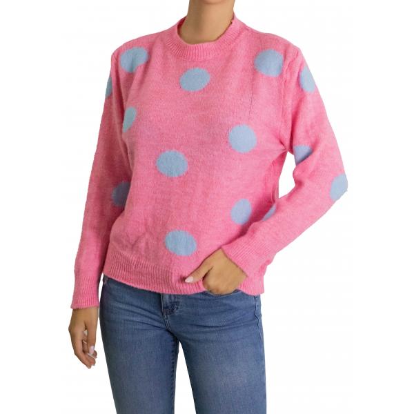 Maglione con pois girocollo 